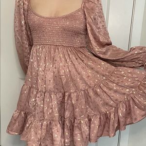 VICI COLLECTION Pink Babydoll Holiday Dress | M